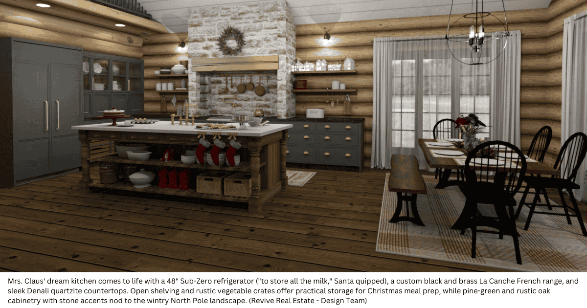 Mrs. Claus new kitchen North Pole remodel Revive