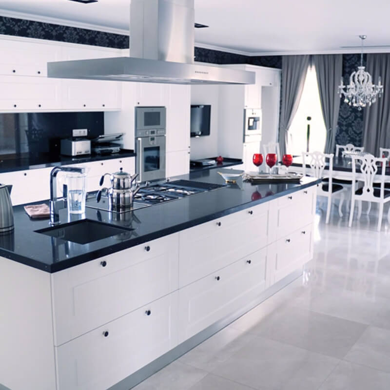 4black quartz worktop