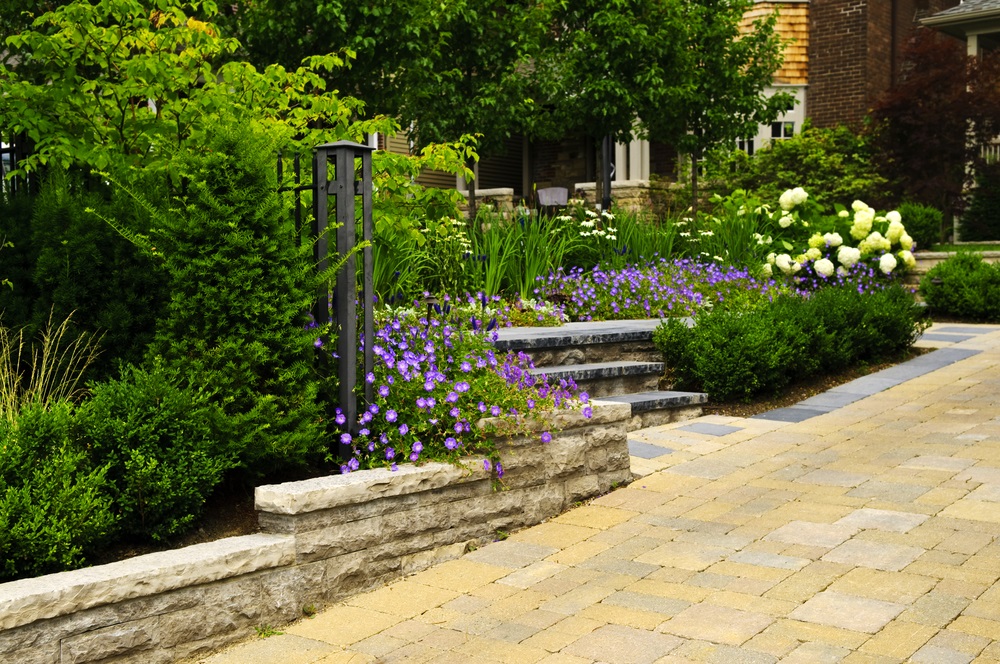Backyard retaining walls