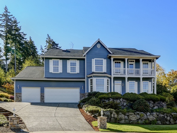 Blue two story house 600 Canva