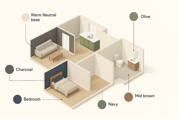 Color palette for rooms Blue Painting