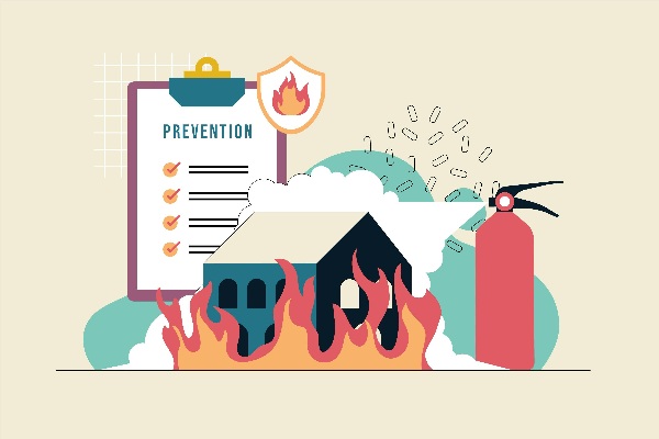 Hand drawn fire prevention concept Freepik