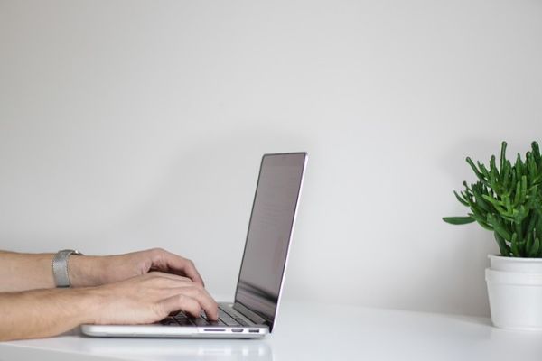 Hands working on a laptop 600 Pexels and Pixabay