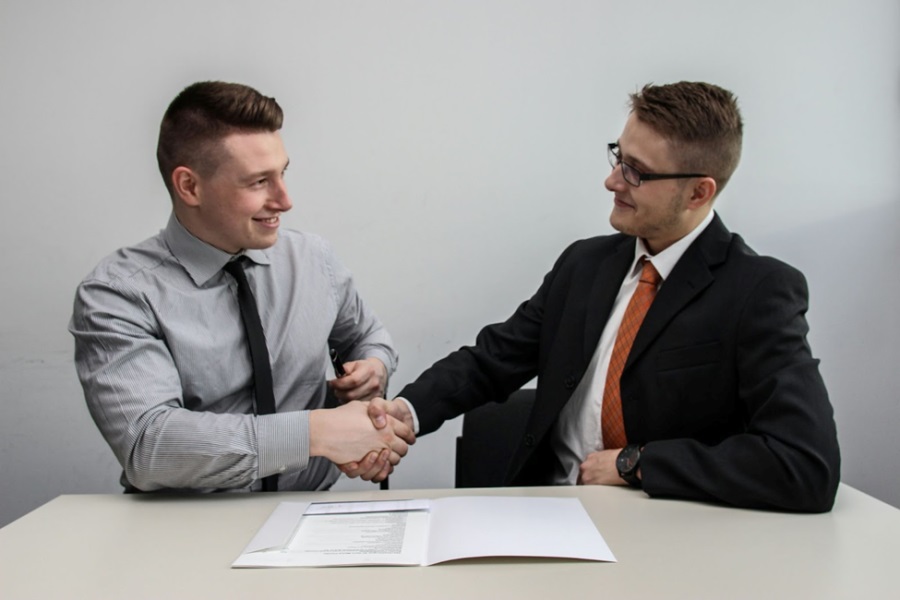 Men shaking hands