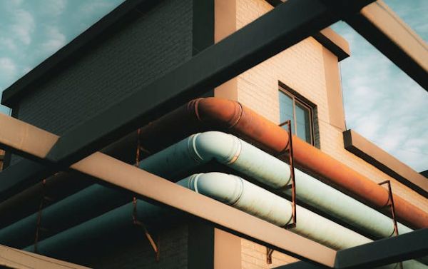 Modern building with colorful pipes Pexels