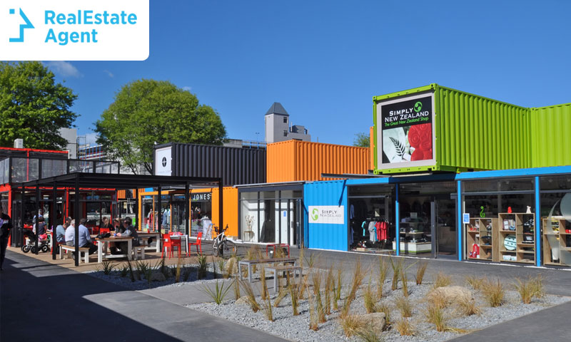 Shipping container pop up store