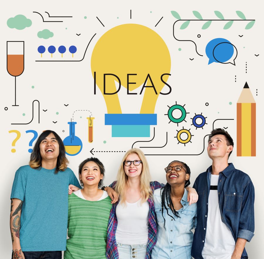 Students with ideas