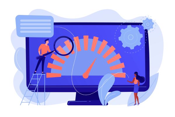 Tiny business people look at product performance indicator 600 Freepik