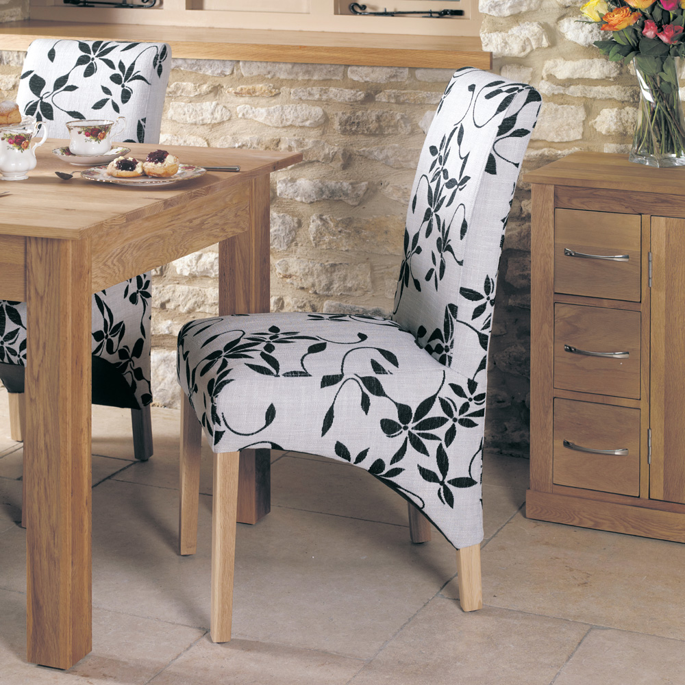 Oak high backed dining chair
