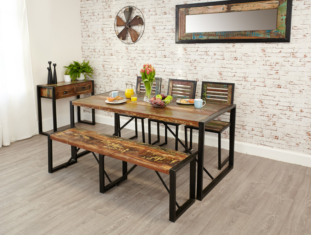 Matching urban chic dining set