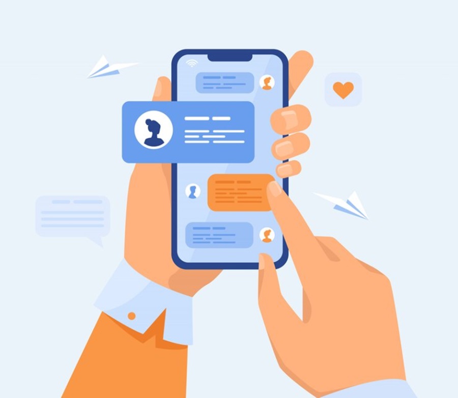 hand holding phone