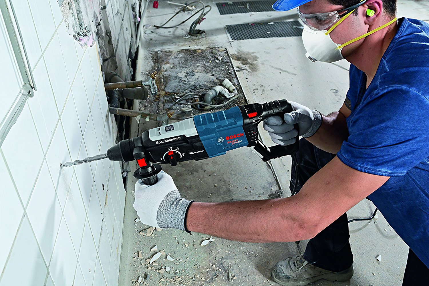 rotary hammer drill using