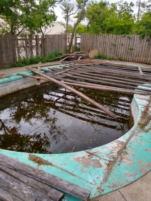 This is the pool at a house we were working on. Yes, this pool got saved!