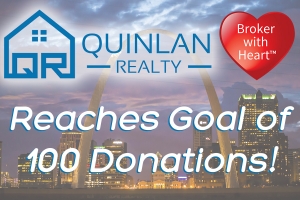 Quinlan Realty Reaches Goal of 100 Donations Before Year's End