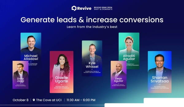 Revive Edge Event on Oct. 8 to help Southern California real estate agents “Shift &amp; Dominate”