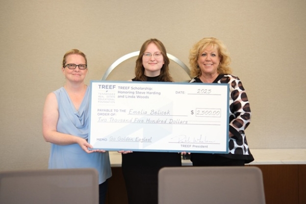 Emelia Belicek of Grimsley, Tenn., was awarded the TREEF Scholarship in recognition of her academic excellence, having graduated as valedictorian and earned state honors.
