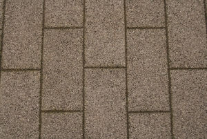 Exposed aggregate textured concrete paving