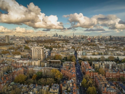 Aerial view of London