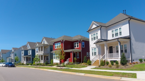 House in residential neighborhood