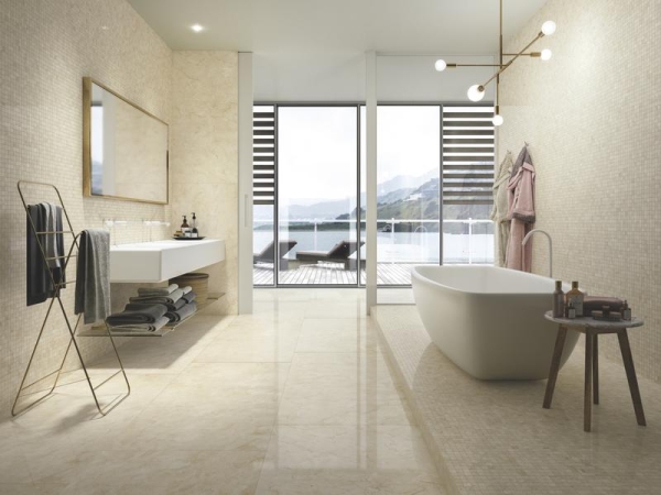 Enhancing Small Bathrooms: Space-Expanding Effects of Porcelain Stoneware Tiles