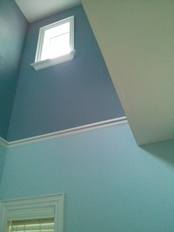 Tall two-toned walls