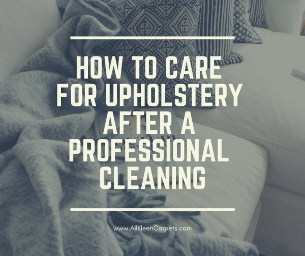 How to Care for Upholstery After a Professional Cleaning